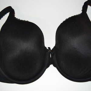 Victoria's Secret Body by VS 36DDD Lined Perfect Coverage black bra EUC